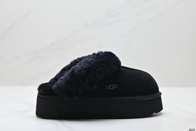 真标Ugg达芙妮厚底雪地靴女款2025新款冬季加绒加厚毛毛鞋半拖保暖棉拖鞋 尺码35-43 Ld:Jzd117-Rzr