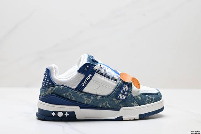 真标Louis Vuitton Trainer Sneaker Low 全新 Lv 路易威登 休闲运动文化百搭板鞋 尺码:36-46 Id:Jed170-Rzs
