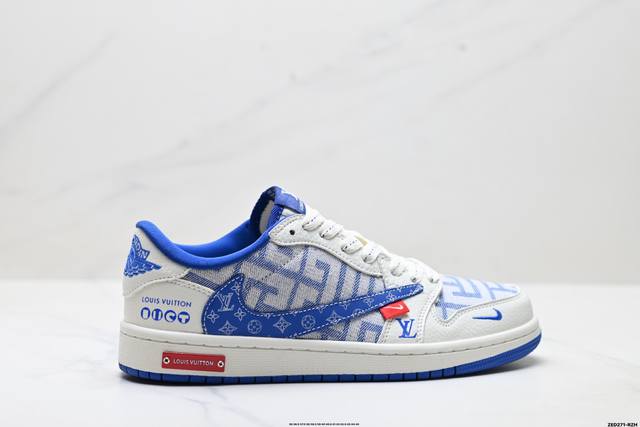 公司级Nike Air Jordan 1 X Travis Scott Aj1倒勾 乔一倒钩 ‘Diy’定制 耐克 低帮文化篮球鞋 完美品质出货 细节如图所示