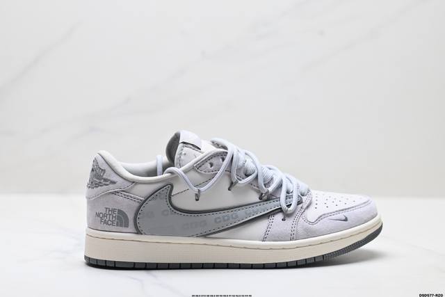 特价 公司级Nike Air Jordan 1 X Travis Scott Aj1倒勾 乔一倒钩 ‘Diy’定制 耐克 低帮文化篮球鞋 完美品质出货 细节如图