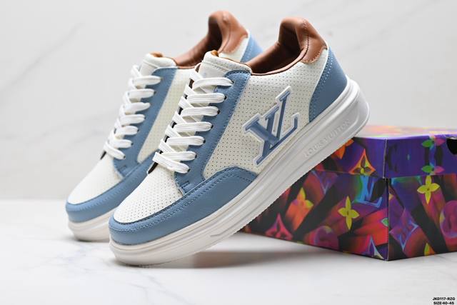 真标Louis Vuitton Beverly Hills 印花 系带 路易威登 低帮时尚板鞋 尺码:40-45 Id:Jkd117-Rzg