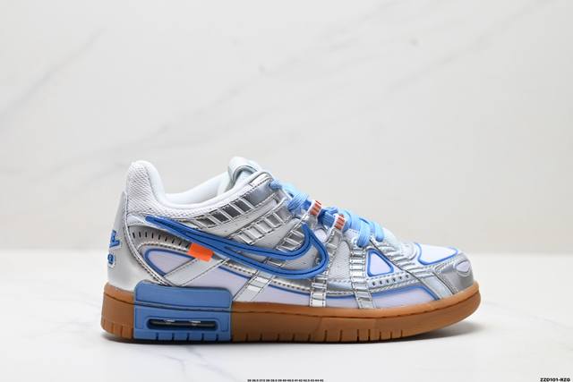 公司级Off-White X Nike Air Rubber Dunk 2.0橡胶扣篮系列 耐克 皮革框架低帮休闲运动滑板板鞋 采用进口头层磨砂皮革材质 中底部