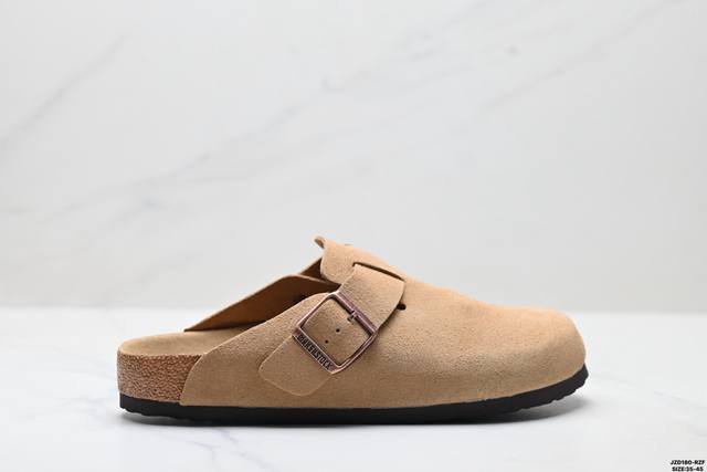公司级Birkenstock勃肯半拖系列 双杠绑带 克罗心双扣金属扣设计 货号:1009542 尺码:35-45 Id:Jzd180-Rzf