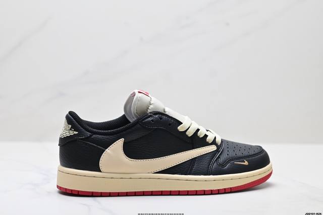 公司级Nike Air Jordan 1 X Travis Scott Aj1倒勾 乔一倒钩 耐克 低帮文化篮球鞋 完美品质出货 细节如图所示 鞋面切割工整 冲