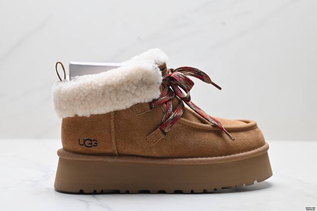 公司级Ugg Funkarra 芙卡拉 磨砂皮 保暖防滑 加绒 增高厚底舒适圆头 短靴 女款 尺码:35-40 Id:Zgd572-Rzk