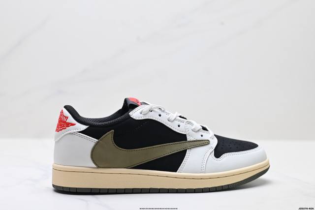 真标Nike Air Jordan 1 X Travis Scott Aj1倒勾 乔一倒钩 耐克 低帮文化篮球鞋 货号:Dz4137-106 尺码:36 36.