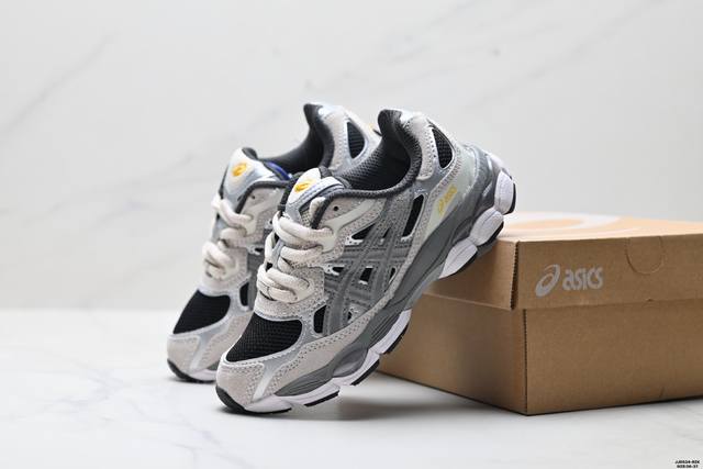 童鞋Asics Gel-Nyc 亚瑟士 透气运动鞋 网眼鞋面 配合部分合成革材质 采用全新Ahar+橡胶材质 更加耐磨 货号:1201A789-001 尺码:2