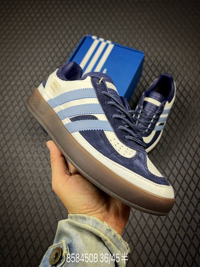 B 公司级Bad Bunny X Adidas Originals Gazelle Indoor 三叶草休闲防滑耐磨低帮板鞋 鞋头出色设计 塑就出众贴合感 稳固