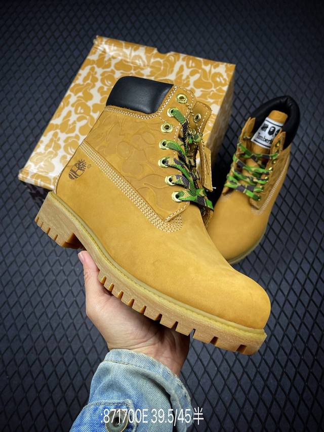 新货#原装渠道 联名 Timberland X Bape X Undefeated 添柏岚 天伯伦 猿人头 不败 三方联名限量款卖爆了的经典联名款 中山大厂代工