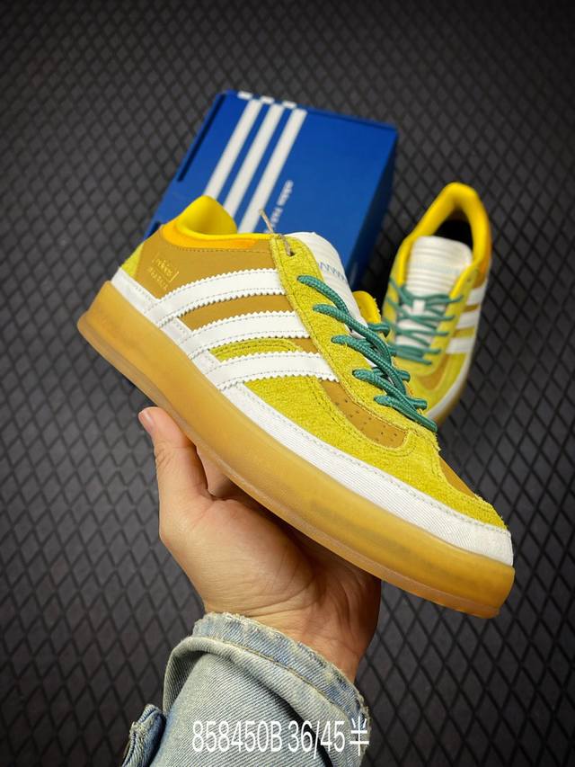 B Bad Bunny X Adidas Gazelle Indoor Js5053 联名款 三叶草复古休闲防滑耐磨低帮板鞋 尺码：36 36.5 37 38