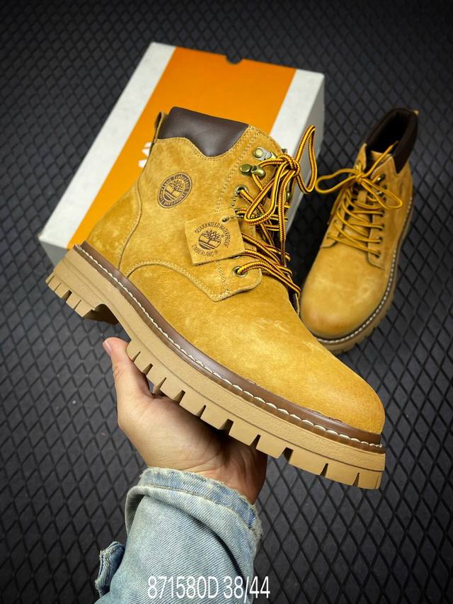 D 新货#Timberland添柏岚 天伯伦户外高帮休闲大黄靴系列 #广东大厂品质 原盒原包装 时尚潮流搭配 面料采用意大利顶级磨砂细纹牛皮 搭配防臭防腐真皮乳