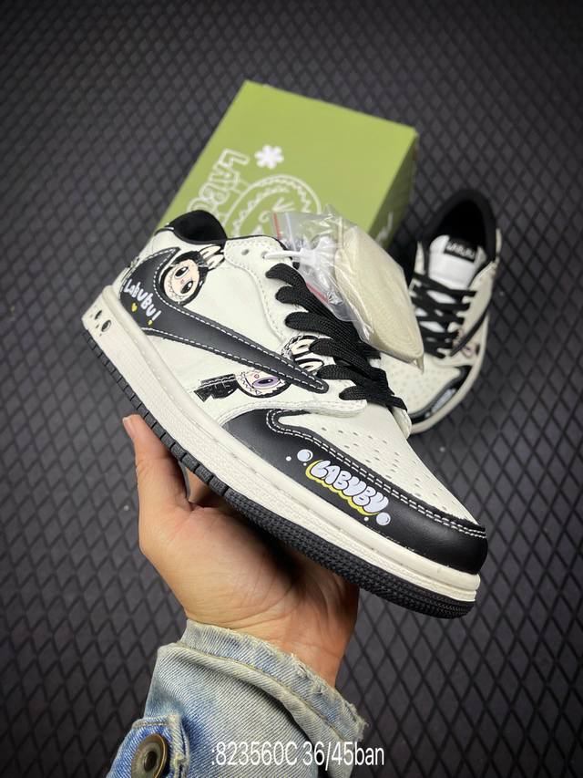 C Nike Air Jordan 1 Low 定制配色 拉布布联名 定制Aj联名-高端定制 低帮复古文化板鞋 #定制鞋盒 大厂纯原品质出货 超高清洁度 皮料切