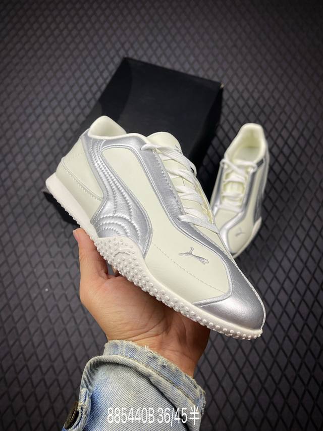 B puma彪马 Bella V2 Leather 中国限定时尚百搭 舒适 德训 情侣双鞋带薄底鞋 耐磨 低帮 生活休闲鞋 货号：404043-02 . 尺码：