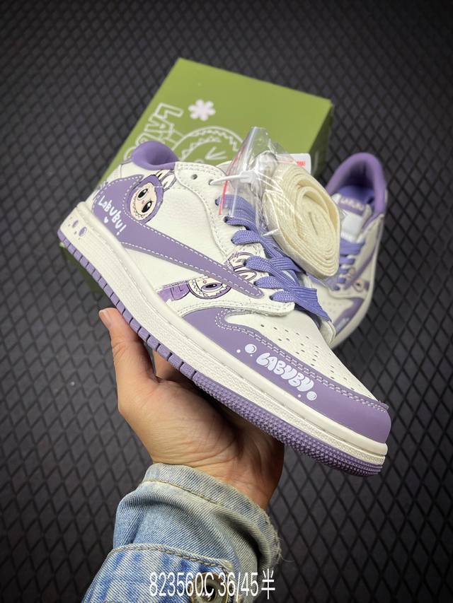 C Nike Air Jordan 1 Low 定制配色 拉布布联名 定制Aj联名-高端定制 低帮复古文化板鞋 #定制鞋盒 大厂纯原品质出货 超高清洁度 皮料切