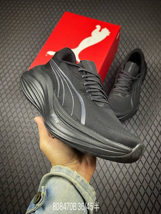 B 公司级puma Magmax Nitro 彪马 缓震训练跑鞋透气 舒适防滑耐磨 低帮 休闲跑步鞋 货号:310088-10 尺码:36 37 37.5 38