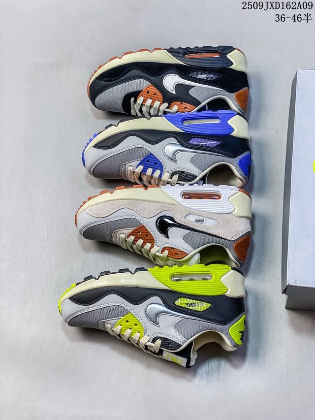 耐克Nike Air Max 90 经典复古小气垫缓震跑鞋 910490Asowr半 36-46 09Jxd162A09