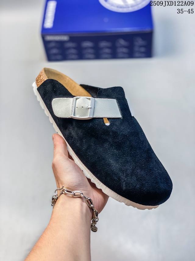 勃肯鞋Birkenstock包头半托鞋 加毛 休闲板鞋 910490Aster 35-45 09Jxd122A09