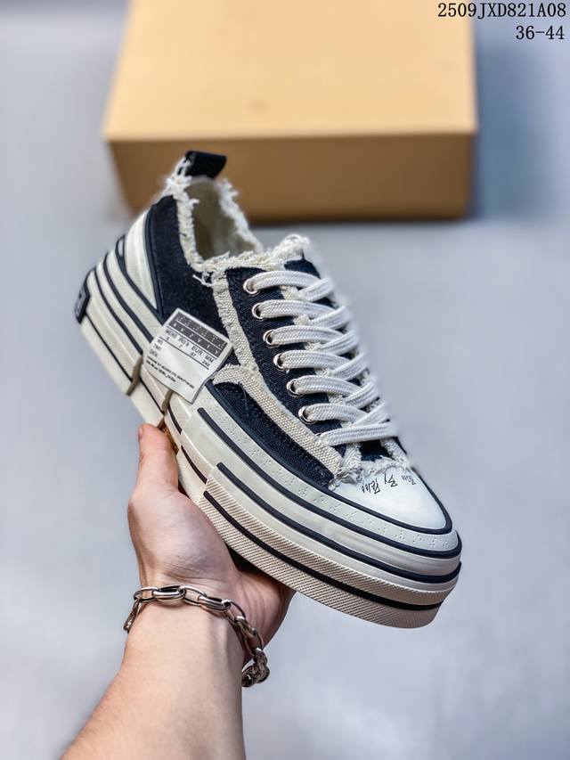 真标Xvessel party pand 百搭时尚 吴建豪 防滑耐磨 低帮 板鞋 重工解构厚底软木百搭乞丐风增高板鞋古法手工艺与皮鞋工艺完美结合制造 世界上第一
