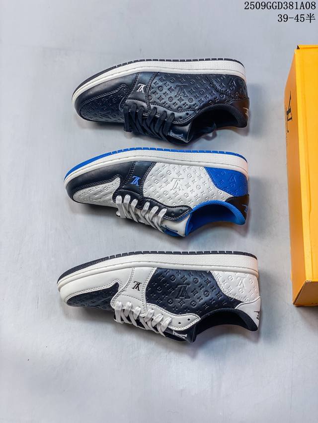 Lv Classic运动鞋 Lv 路易威登Louis Vuitton路易威登Lv男鞋Classic运动鞋2025款小牛皮字母休闲鞋白色1Ahstf 新款Lv板鞋