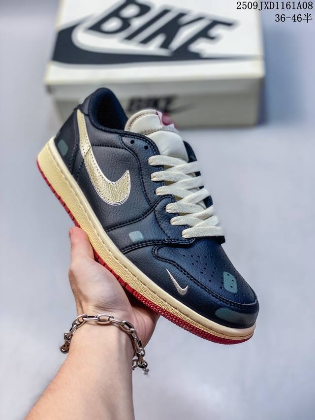真标带半码 Air Jordan 1 Low Method Of Make Hq2186-002 Aj1篮球鞋 尺码：如图 编码：09Jxd116 8