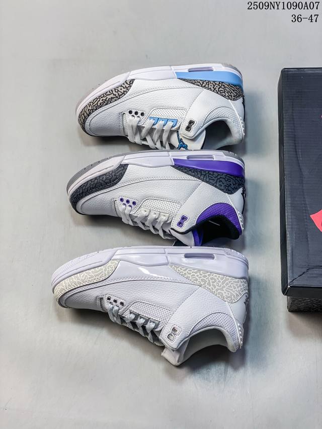 Air Jordan 3 Retro 迈克尔 乔丹Aj3代中帮复古休闲运动文化篮球鞋 货号:Ck9246-102 尺码:36-47 编码：09Ny1090A07