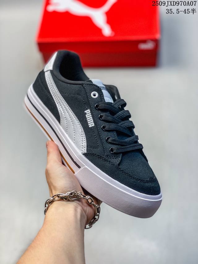 puma 彪马 男女鞋半码制，原楦原纸版开发版型，采用翻毛皮组合环保纤维革鞋面材质，外置轻量耐磨橡胶大底必入最火超高性价比德训鞋！彪马puma palermo