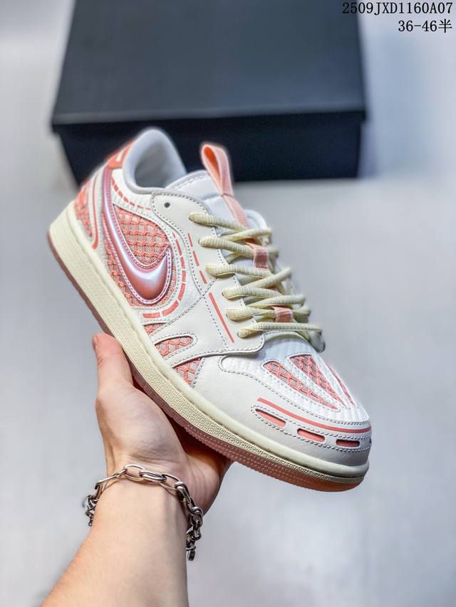 真标带半码 Air Jordan 1 Low Method Of Make Hq2186-002 Aj1篮球鞋 尺码：如图 编码：09Jxd1 A07