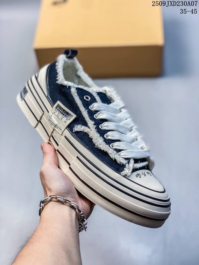 真标Xvessel party pand 百搭时尚 吴建豪 防滑耐磨 低帮 板鞋 重工解构厚底软木百搭乞丐风增高板鞋古法手工艺与皮鞋工艺完美结合制造 世界上第一