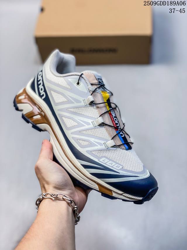 萨洛蒙 Salomon Xt6天际系列低帮城市越野机能透气休闲运动鞋“日食萨洛蒙Xt6”410866 29 鞋面覆盖Tpu支撑 轻量透气欧索莱环保去臭环型组合鞋