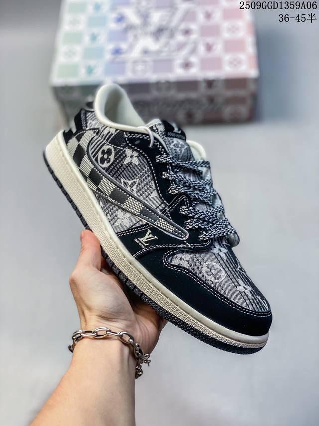 乔丹Air Jordan 1 Low Aj1 Lv 联名 倒勾 乔1低帮复古文化休闲运动篮球鞋 货号Xs2025-063 920 Aswoe半 36-45 09