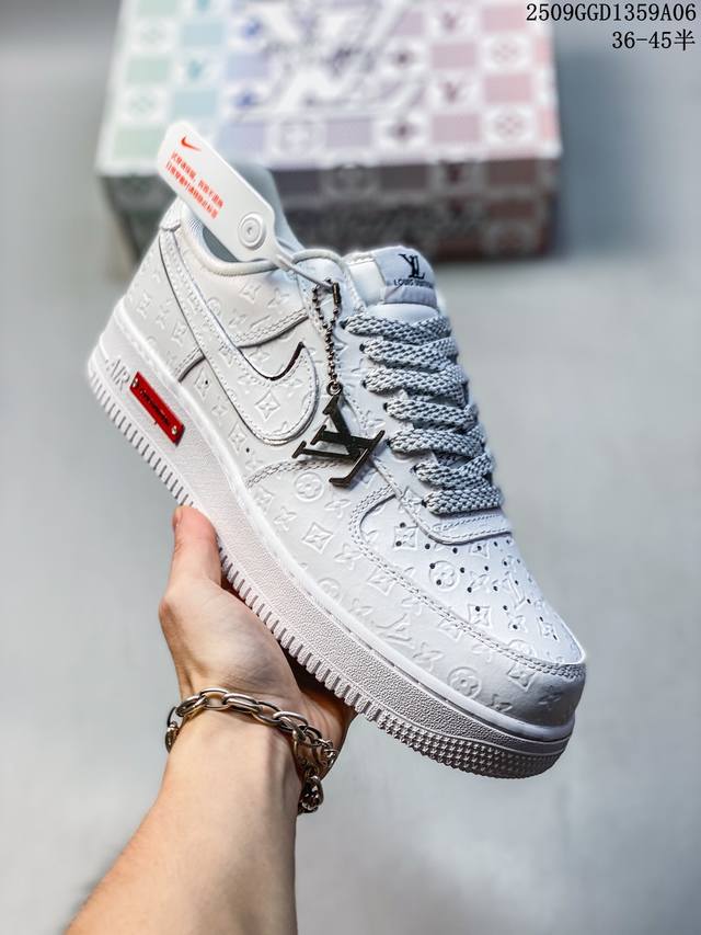 Nike Air Force 1 Af1耐克 全白 Lv 联名 低帮 空军一号休闲板鞋 货号Xl1979-110 920 Aswoe半 36-45 09Ggd1
