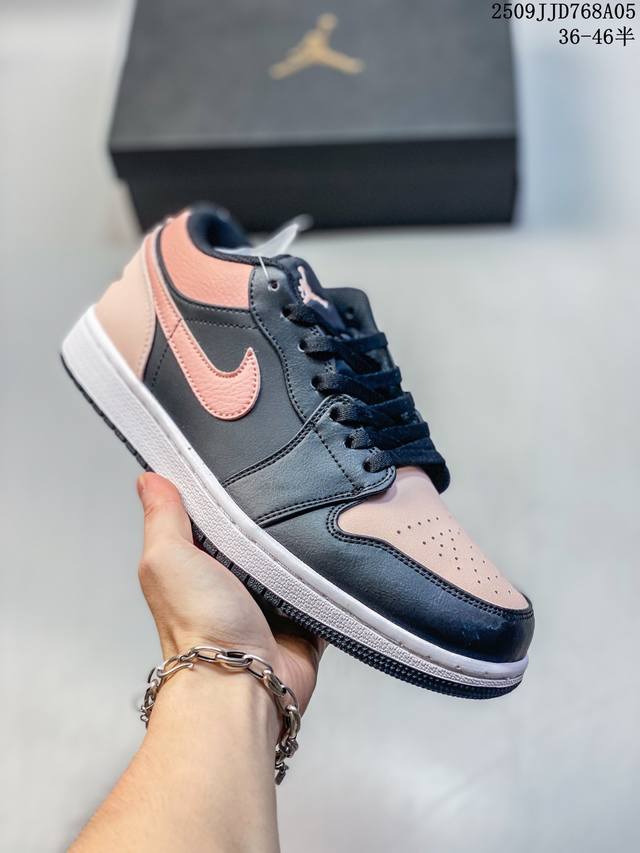 真标带半码 Nk Air Jordan 1 Low Aj1 乔1白酒红 低帮文化休闲板鞋 货号：Hf3148-102 尺码：36 36.5 37.5 38 38