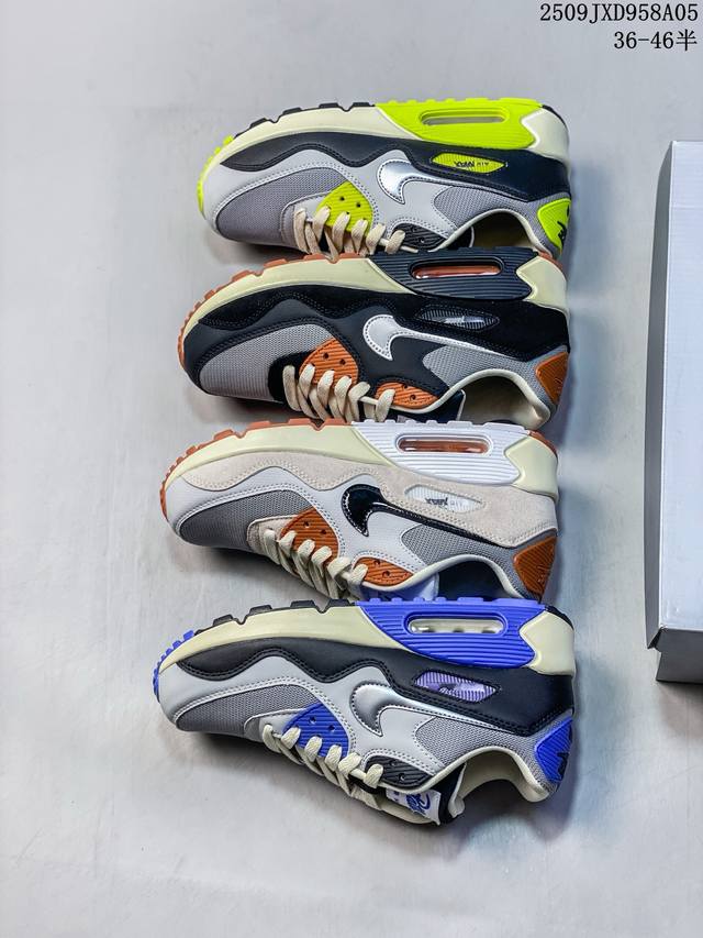Nike耐克运动鞋 Air Max 90 健身运动跑鞋休闲鞋 复古风十足！Air Max 90 作为 Nike 旗下最经典的鞋型之一，凭借着百搭的造型，获得众多