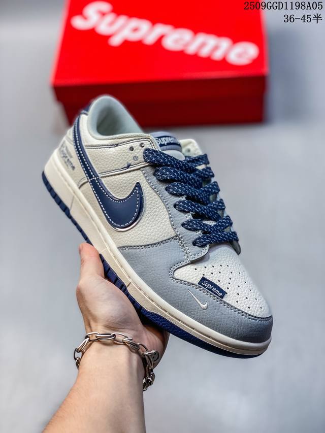 海外爆款限量发售！Nike Sb Dunk Low &Ambush&Bape联名 米白大黑勾” 周年高端定制 低帮休闲板鞋 定制鞋盒 大厂纯原品质出货 超高清洁