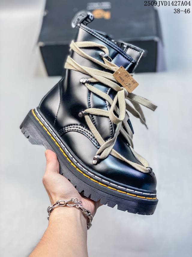 Dr.Martens 马汀博士 马丁靴 1460 经典款8孔系列 软面 哑光面 黑色荔枝皮 男女款全码开售 某物同香港代购 同一批次订单 公司规格 原材生产 原
