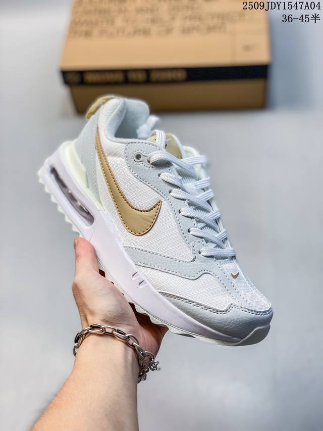 Nike Air Max Dawn 黎明系列 低帮气垫百搭休闲运动慢跑鞋 新鞋款带来新的外底和鞋帮额外尺寸为鞋子的耐久设计线条增添了新能量。从配色上彰显出浓厚的