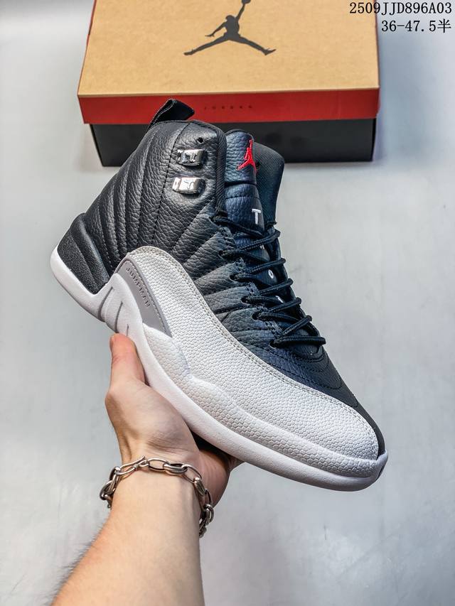 Air Jordan 12 Retro Melo 高帮 复刻白蓝银 Aj12 乔丹12代 Aj12 乔12 高邦 复刻白蓝银 乔丹篮球鞋系列 Aj12 Melo