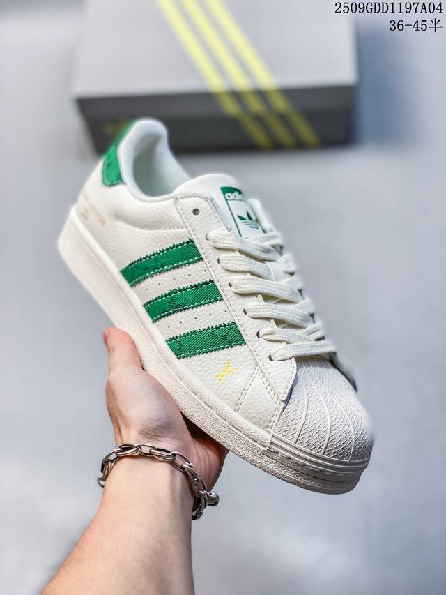 阿迪达斯Adidas Originals Superstar防滑耐磨轻便透气 低帮 贝壳头板鞋 Lv 联名 货号Sd6819 9 40Asoro半 36-45