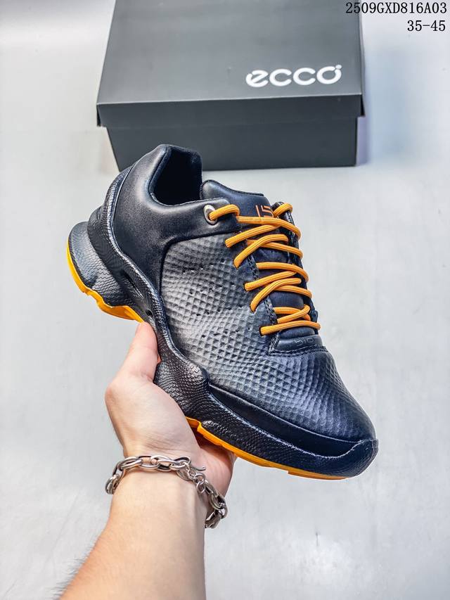 Ecco爱步 透气新款 小红书爆款 新款百搭休闲款 精选鞋面走线工整 清晰质感 原单品质 采用Ecco家族工艺 高端时尚 简约大气 防滑舒适 时尚拼色运动跑鞋