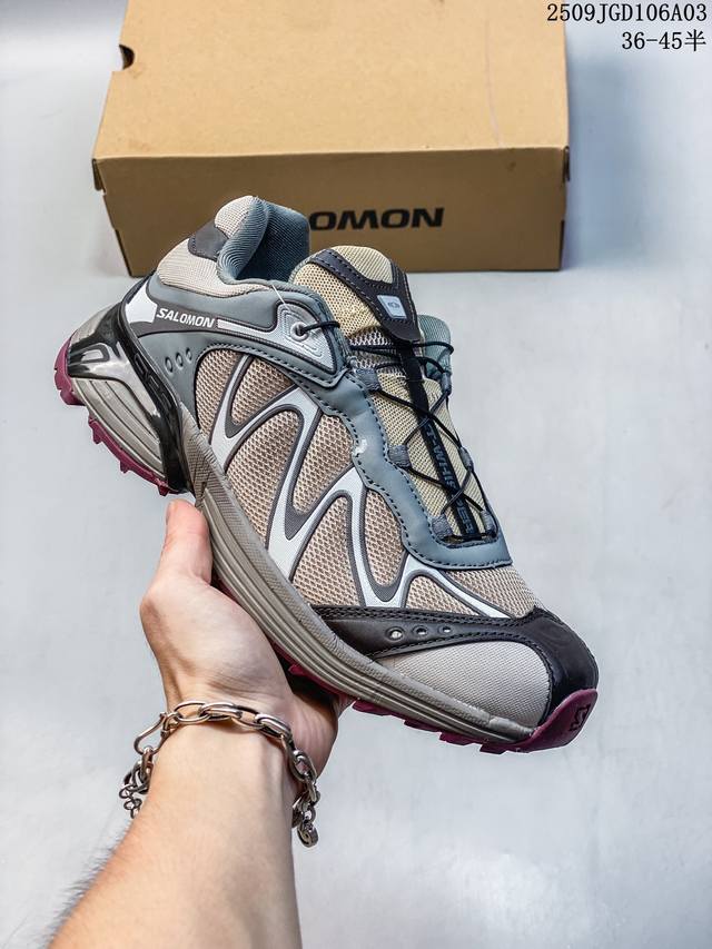 萨洛蒙 Salomon 欧索莱环保去臭环型组合鞋垫，三层双层组合橡胶Acs科技全地形锯齿防滑大底 先行系列低帮城市越野机能透气休闲运动鞋 910230Astoi
