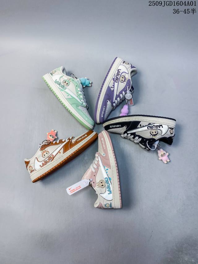 海外爆款限量发售！Travis Scott X Fragment Design X Jordan Air Jordan 1 Low Og Sp “Labubu联