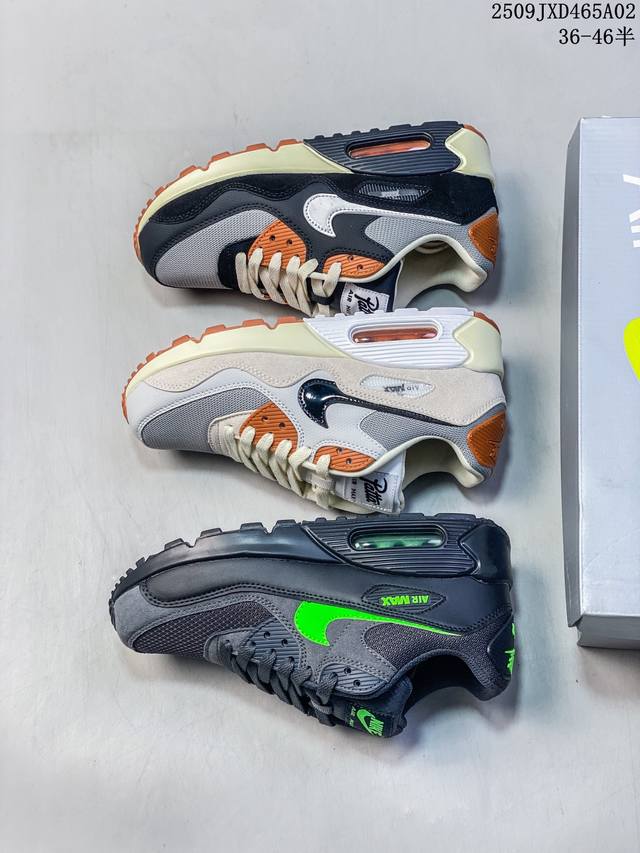Nike耐克运动鞋 Air Max 90 健身运动跑鞋休闲鞋 复古风十足！Air Max 90 作为 Nike 旗下最经典的鞋型之一，凭借着百搭的造型，获得众多