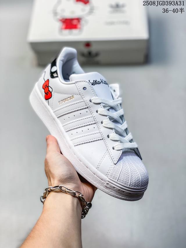 Neighborhood X Adidas Originals Superstar 联名贝壳头 时尚复古 耐磨轻便 低帮 板鞋，复古三叶草防滑透明橡胶板鞋经典运