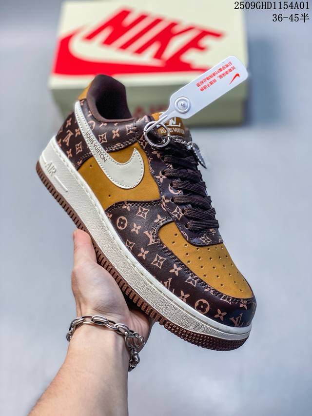 真标带半码 海外限量发售！公司级Nike Air Force 1 '07 Low 空军一号 低帮 运动鞋 休闲鞋 折边针车 工艺难度大 原楦头原纸板 原装鞋盒