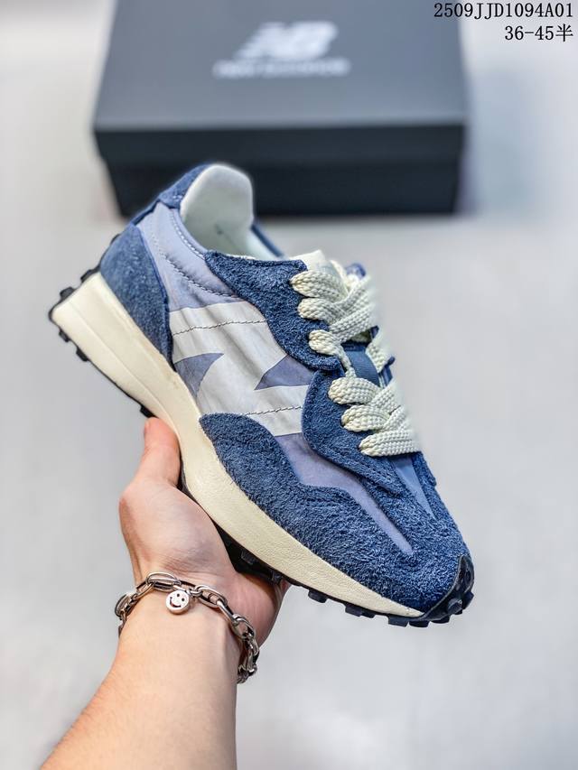 真标带半码 New Balance Nb327系列灰男女运动休闲鞋U327Wcb 尺码：如图 编码：09Jjd1094A01