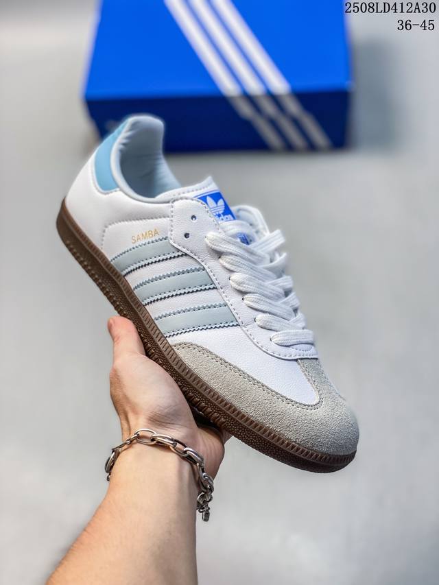 Adidas Originals Samba Team 白绿色复古德训板鞋 Hq7036 Hq7030 尺码：如图 编码：08Ld412A30