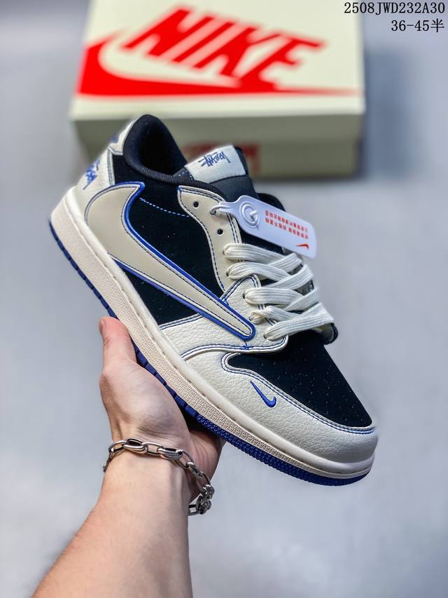 海外爆款限量发售！公司级 Travis Scott X Fragment Design X Jordan Air Jordan 1 Low Og Sp “斯图西