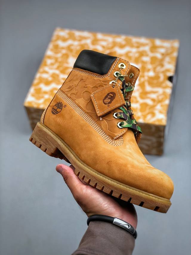 新货#原装渠道 联名 Timberland X Bape X Undefeated 添柏岚 天伯伦 猿人头 不败 三方联名限量款卖爆了的经典联名款 中山大厂代工