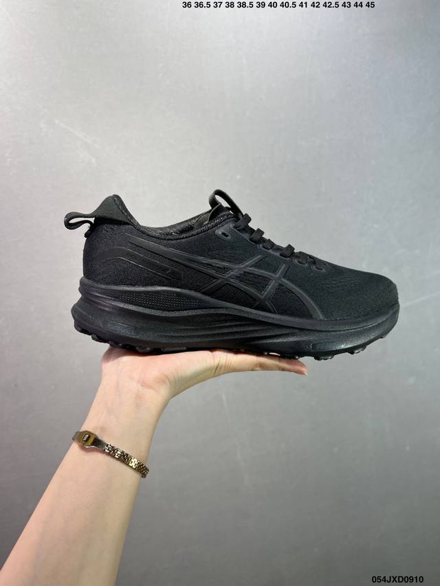 日本专业跑鞋品牌 亚瑟士Asics Gel Kayano 32系列轻量缓震休闲运动跑步鞋 采用环保太空合成革配合透气网眼布鞋面材质 中底3D可视Gel缓震胶效果
