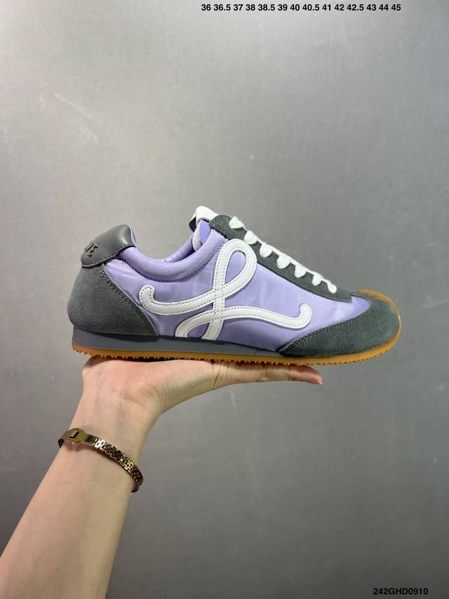 公司级罗意威 Loewe Ballet Runner 25Ss春季新款爆款 2.0系列阿甘复古风德训鞋薄底百搭休闲运动鞋 #外贸出口订单 广东原厂 作为Loew
